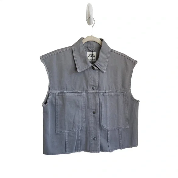 Zara Denim Pocket Vest